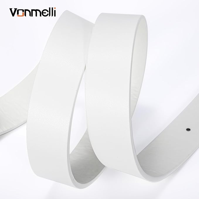 VONMELLI Women's Soft Faux Leather Belt for Jeans Pants Dress Fashion Ladies Waist Belt with Gold/Silvery Buckle