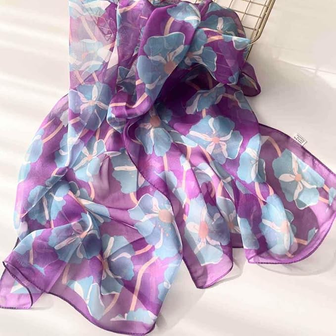 Xyueanlo Scarfs for Women Lightweight Fashion Floral Printed Scarves Neck Scarf Sunscreen Wraps Shawls