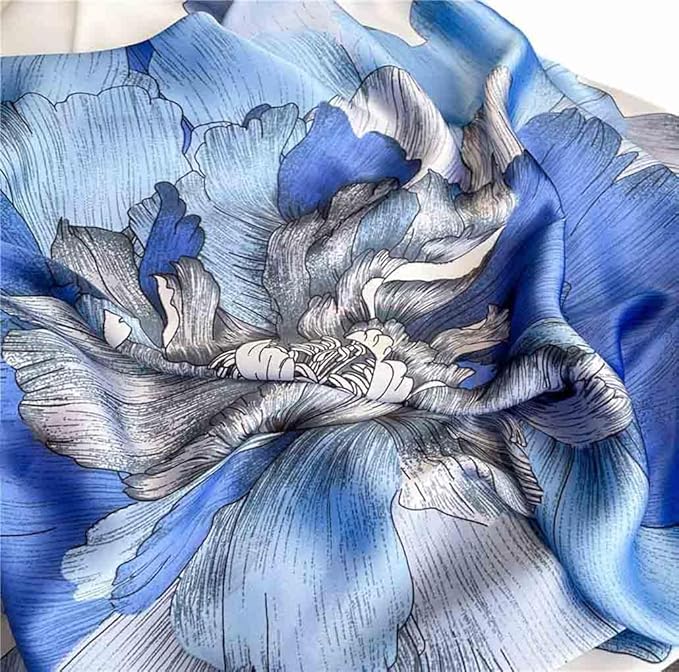 Pokeedioty Scarfs for Women Lightweight Head Scarf Fashion Scarves Elegant Floral Pattern Sunscreen Shawls and Wraps