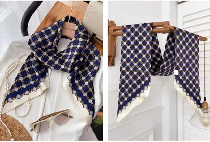 100% Mulberry Silk Ribbon Scarf for Hair Beach Head Wraps for Women Handbag accessories Necktie