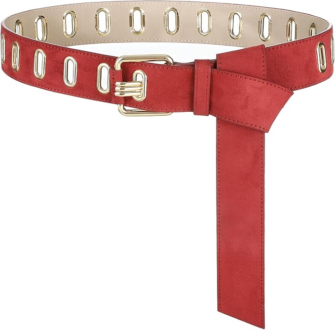 Wide Belts for Women Leather Wide Belts Fashion Thick Black Belt With Gold Buckle Belt for Dresses