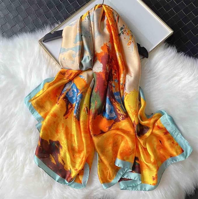 Xyueanlo Scarfs for Women Lightweight Scarves Fashion Print Floral Pattern Head Scarf Wraps Shawls