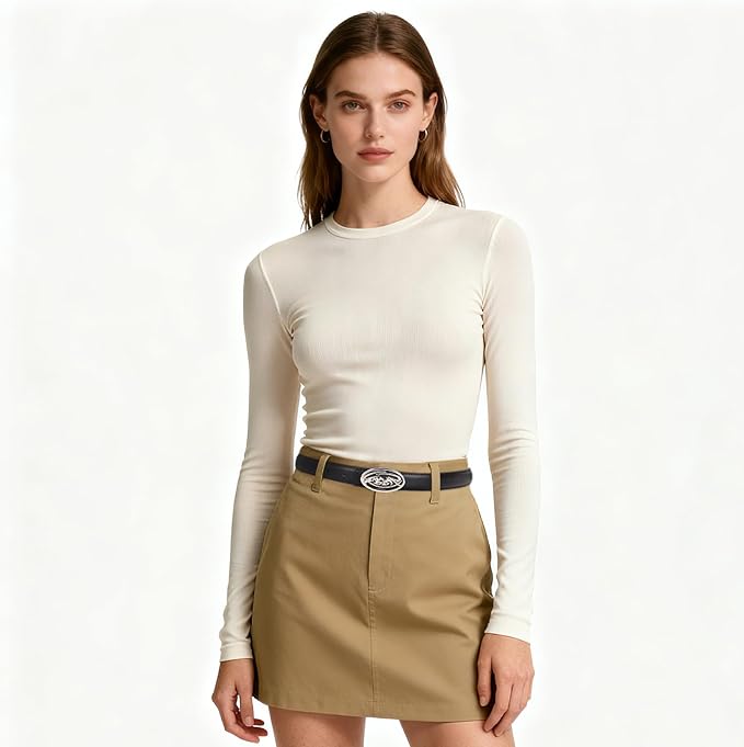 Relang Women's Belts with Gold Buckle, Fashion Waist Band, Elegant Ladies' Belt, Gift for Women