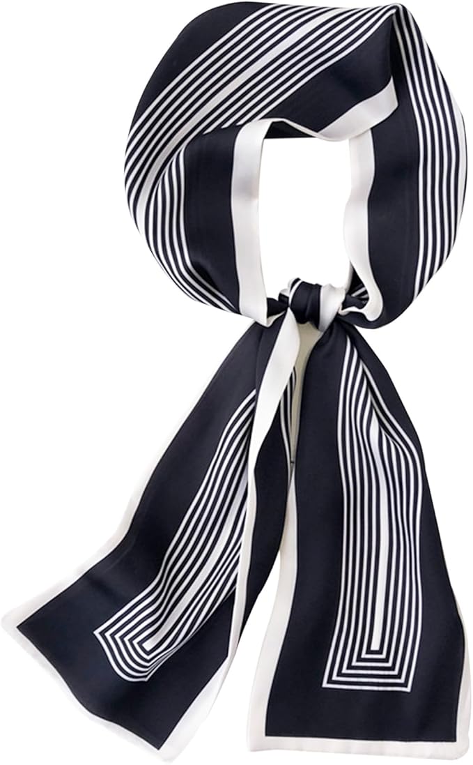 Head Scarf Hair Neck Scarves For Women Purse Bag Scarfs For Handbags Silky Long Thin Satin Headscarf Fashion