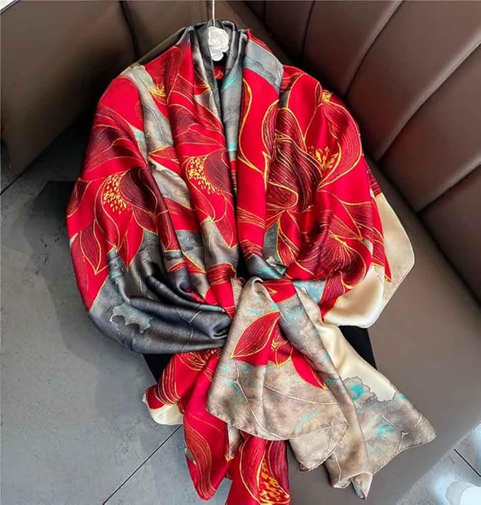 Xyueanlo Scarfs for Women Lightweight Scarves Fashion Print Floral Pattern Head Scarf Wraps Shawls