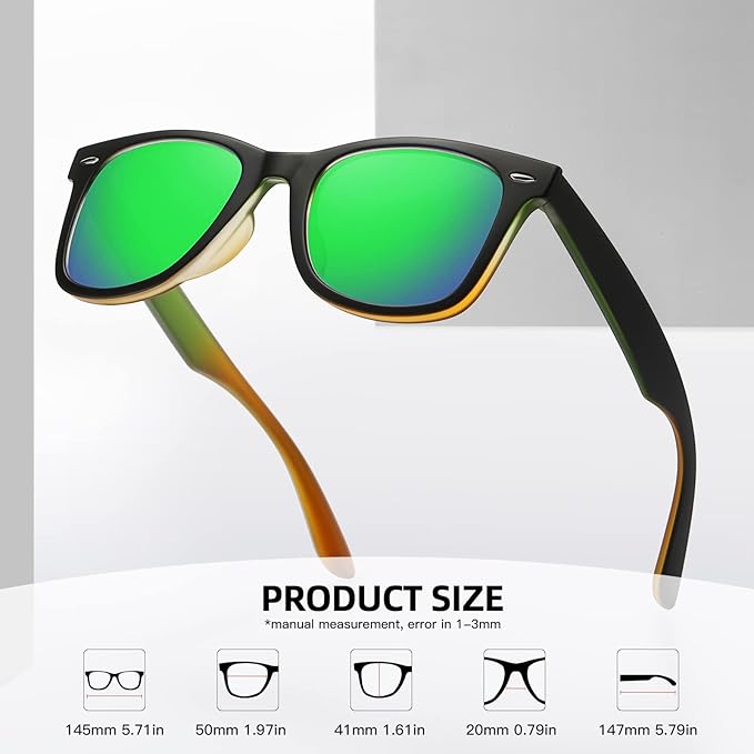MEETSUN Polarized Sunglasses for Women Men Classic Retro Square Frame Driving Sun Glasses UV Protection