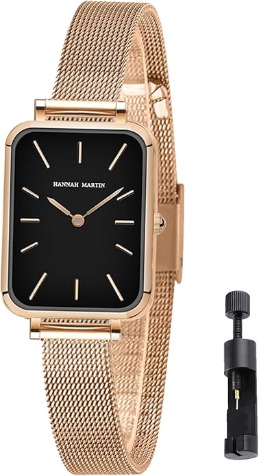 HANNAH MARTIN Watches for Women Waterproof Ladies Analog Quartz Wrist Watches Stainless Steel Band Fashion Dainty Female Watch Luxury Bracelet Diamond