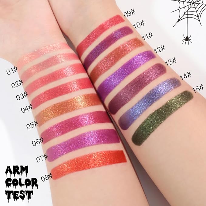 Kaely Glitter Metallic Lipstick Makeup, Shimmer Metallic Lipsticks for Women, High Pigmented Lip Gloss Long Lasting Waterproof Smudge Proof, Vegan & Cruelty-Free, 11