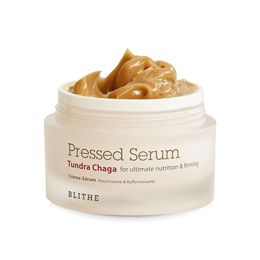 BLITHE Pressed Serum Tundra Chaga | Korean Moisturizer | Anti Aging Cream & Skin Tightening Cream for Face | Formula for an Instant Face Lift, 1.68 fl oz