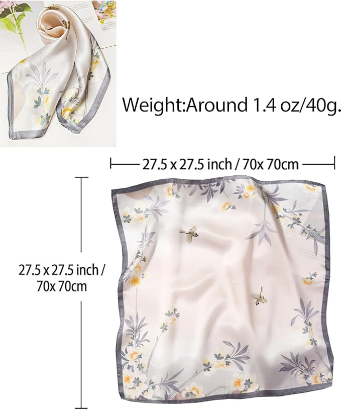 Dailyacc Hair Bandanas Scarf For Women Lightweight Fashion Neck Silk Satin Head Scarves For Sleeping Handbags Scarf
