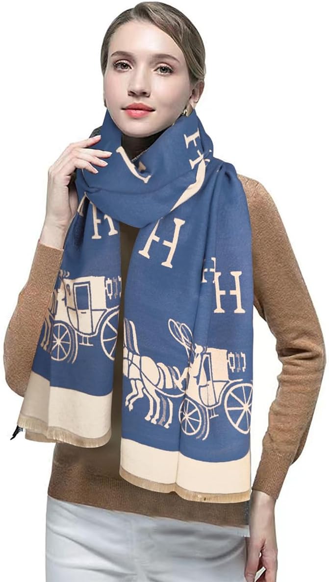 EXTREE Scarfs for Women Pashmina Silky Shawl Wrap for Evening Dressing Blanket Open Front Poncho Cape