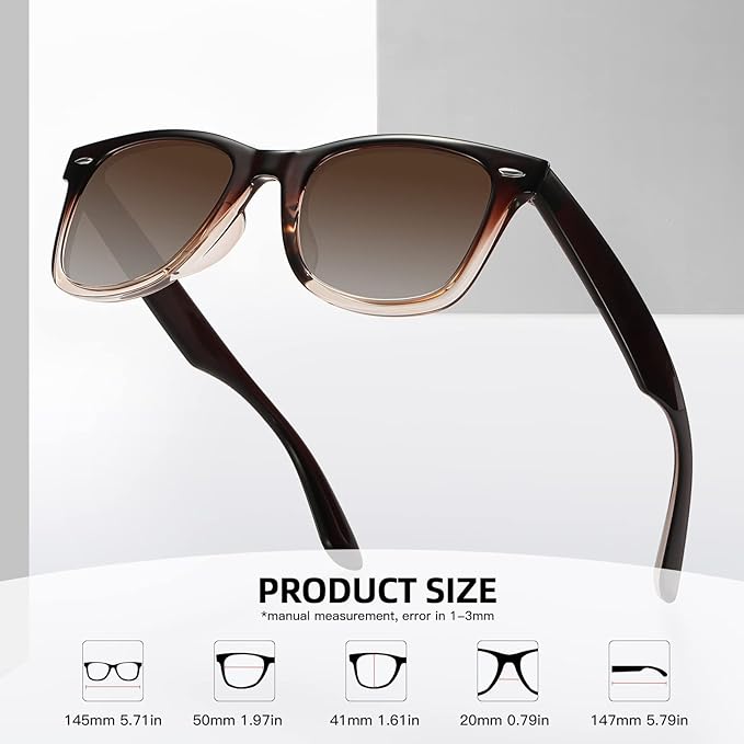 MEETSUN Polarized Sunglasses for Women Men Classic Retro Square Frame Driving Sun Glasses UV Protection