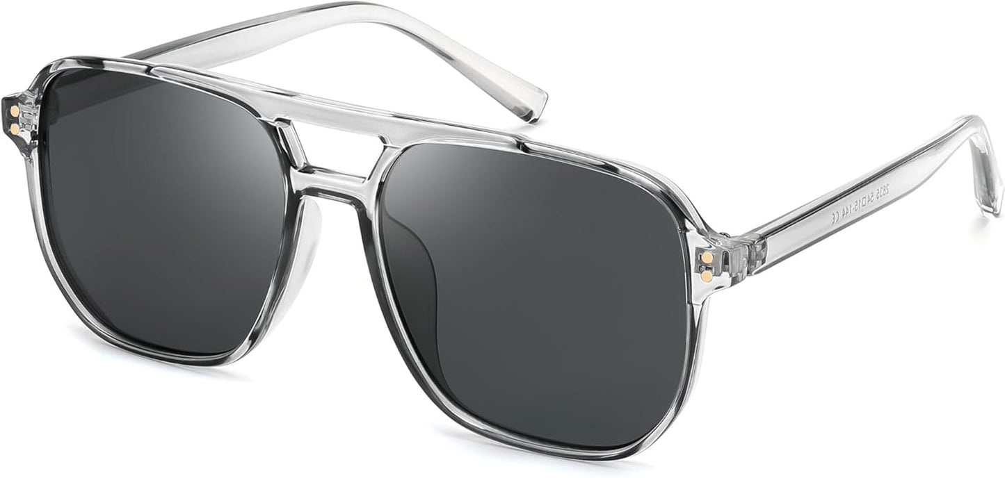 FEISEDY Retro Square Aviator Sunglasses Women Men 70s Vintage Trendy Plastic Frame Sun Glasses B2835