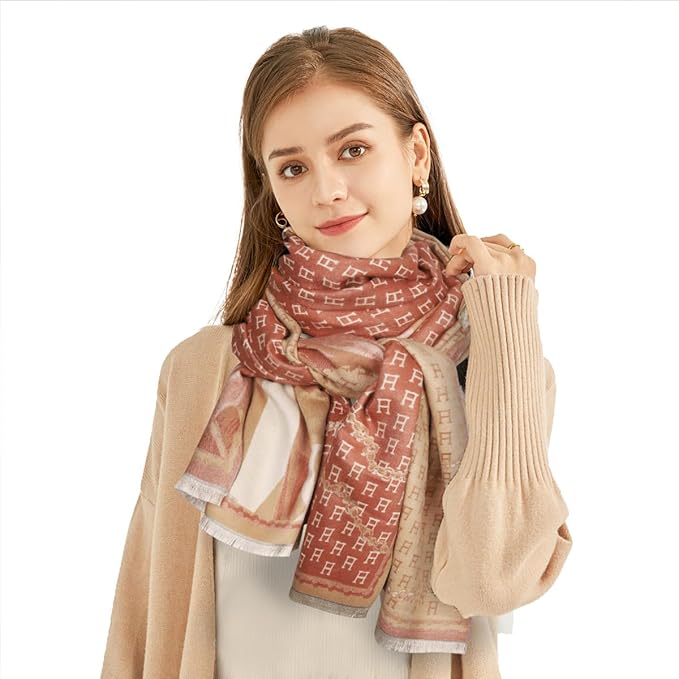 EXTREE Scarfs for Women Pashmina Silky Shawl Wrap for Evening Dressing Blanket Open Front Poncho Cape