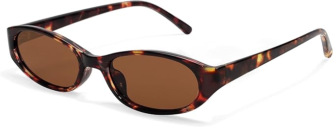 Retro Oval Sunglasses for Women 2026 90s Small Chic Cat Eye Sun Glasses Sunnies Lightweight Shades