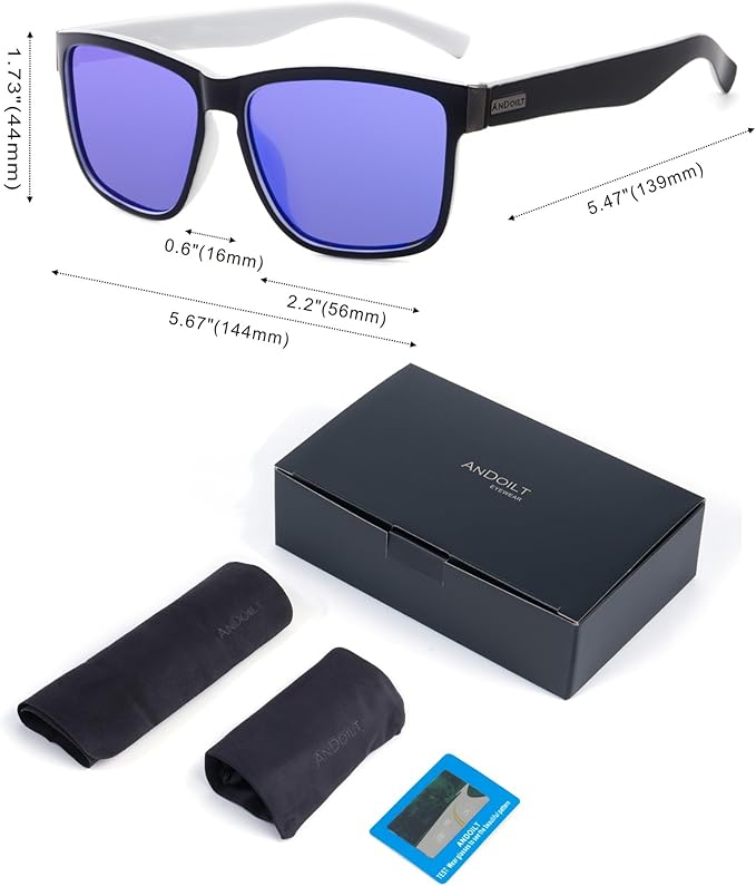 ANDOILT Sport Polarized Square Sunglasses