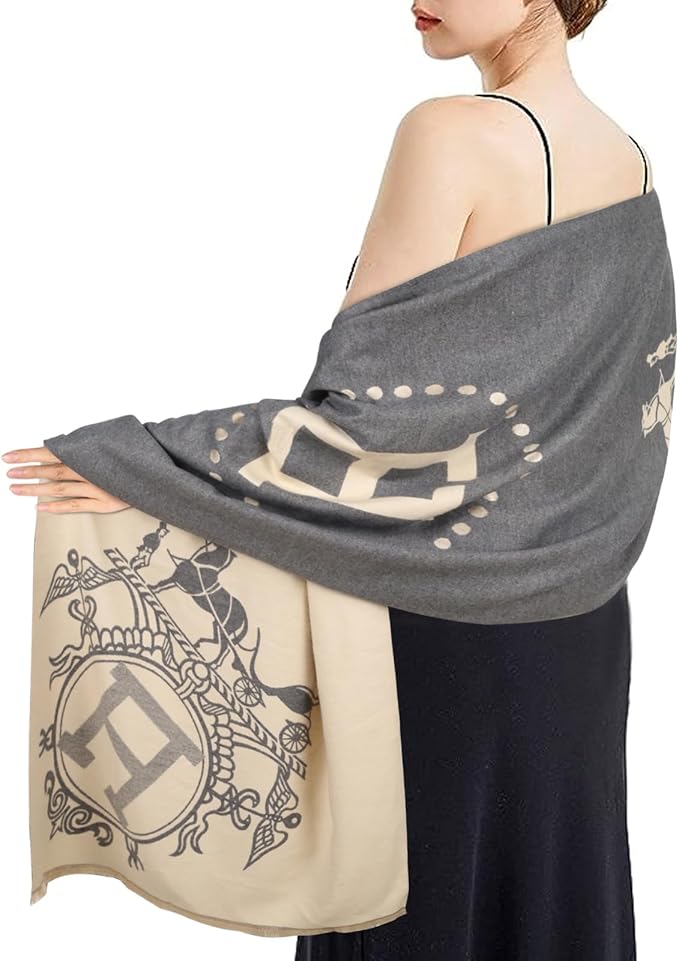 EXTREE Scarfs for Women Pashmina Silky Shawl Wrap for Evening Dressing Blanket Open Front Poncho Cape