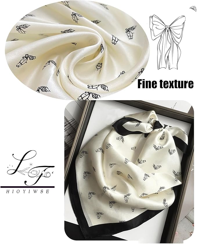Satin Bandanas Head Scarf For Women Hair Scarves Accessories Lightweight Fashion Wrap Neck Silk Sleeping Headscarf