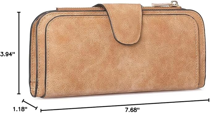 CLUCI Wallet For Women PU Leather RFID Blocking Womens Wallet Bifold Card Holder with ID Window Gifts for Women Birthday | RFID Blocking, Designer, Trifold, Card Holder, ID Window