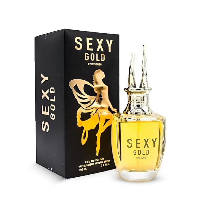 Sexy Gold Women's Eau De Parfum – Luxurious and Seductive Perfume for Women 3.4 Fl Oz Body Spray Fragrance for a Glamorous Appeal