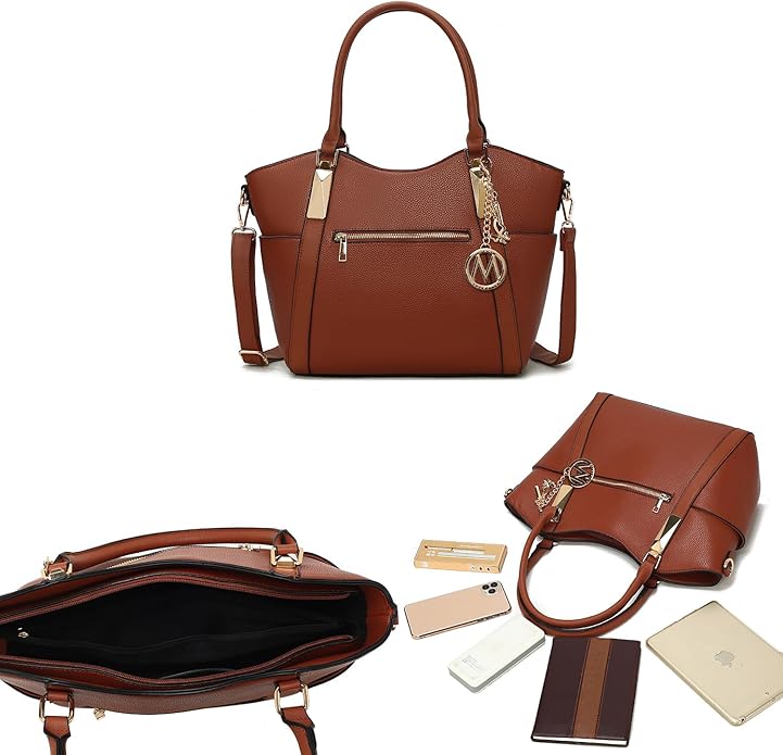 MKF Collection Tote Bag for Women Vegan Leather Shoulder Bag – Top-Handle Purse, Ladies Handbag by Mia K