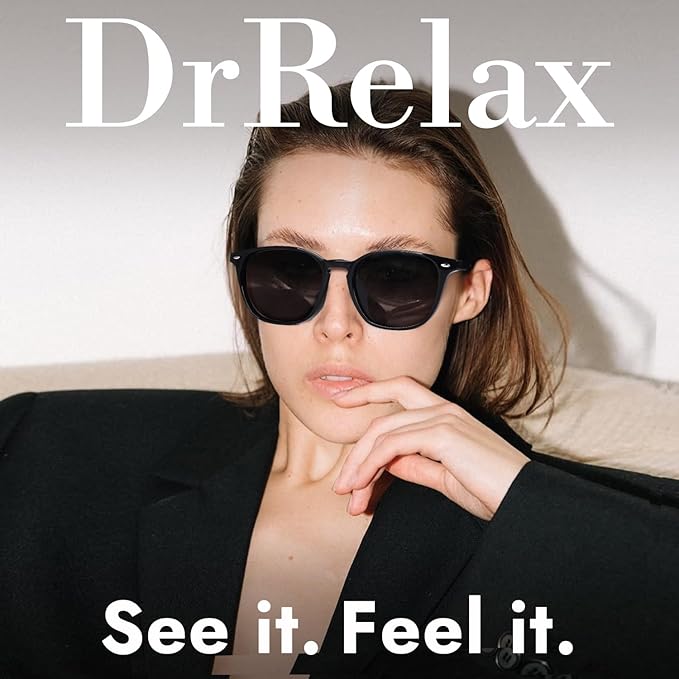 DrRelax Retro Sunglasses Womens Trendy Round Polarized Shades Sun Glasses