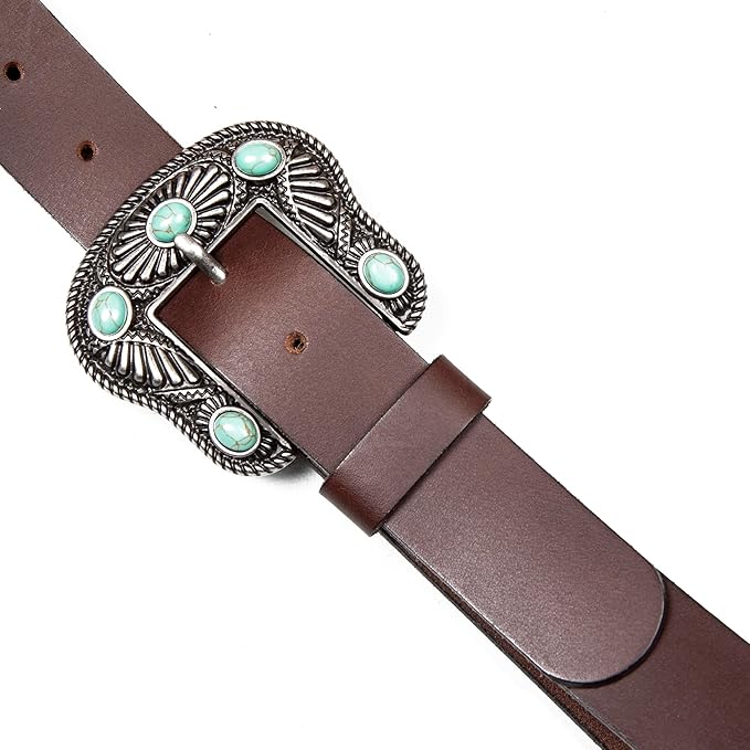Lucky Brand Women's Western-Inspired Leather Belt | Classic | American Heritage | Casual | Vintage | Cowboy