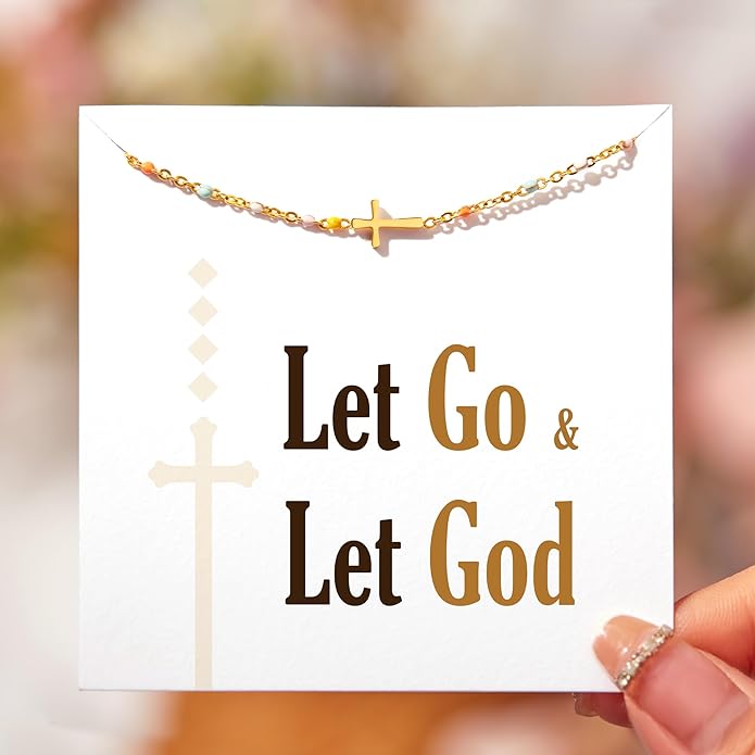 STORYJEWELLERY Christian Gifts for Women, Religious Confirmation and Baptism Gifts, Cross Bracelet for Women, Easter Gift, Encouragement Presents, Christian Jewelry