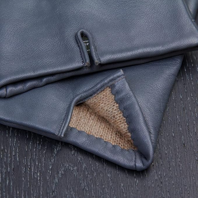 Downholme Touchscreen Leather Cashmere Lined Gloves for Men