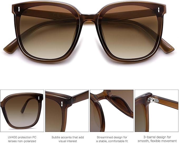SOJOS Sunglasses for Women Men Vintage Style Shades SJ2157
