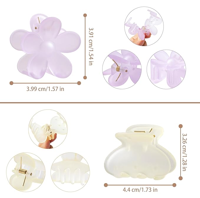 Jelly Colorful Hair Clips for Women, 12PCS Small Hair Clips 4 Style 1.6 Inch Banana Claw Clips Non-Slip Cute Hair Accessories Ideal Gifts for Girls