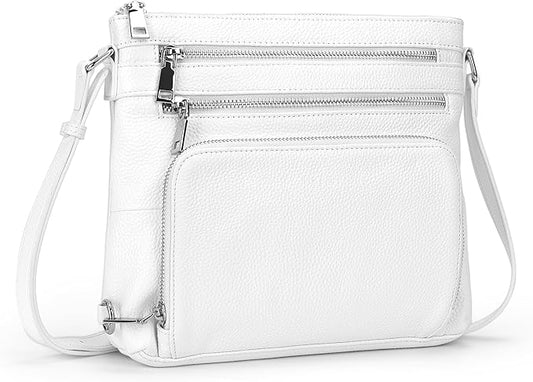 befen Genuine Leather Crossbody Bags for Women, Medium Anti-Theft Shoulder Purse with Built in RFID Wallet for Travel