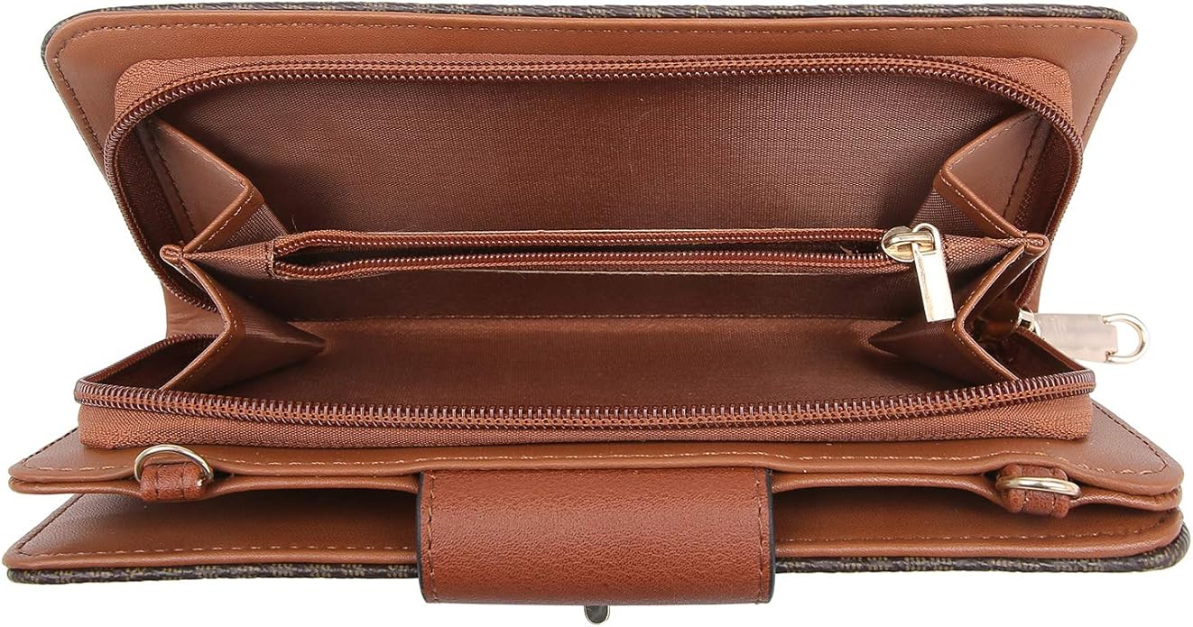 MKP COLLECTION Women Small Crossbody Shoulder Bag Zip Wallet Purse Handbags Clutch Credit Card Holder with Chain Strap
