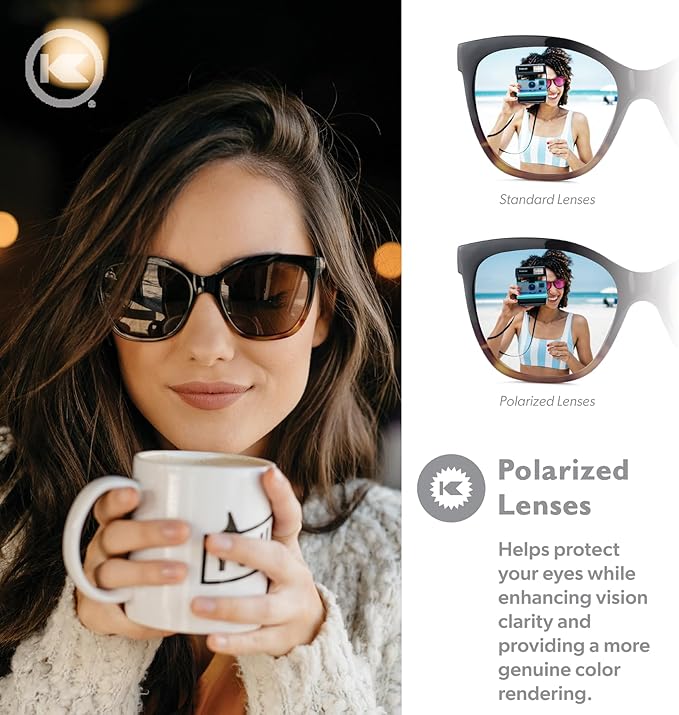 Knockaround Deja Views Polarized Sunglasses for Women & Men - Trendy Sunglasses - UV400 Protection