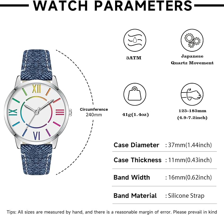 Bisley Women Watch Colorful Dial Easy to Read Waterproof Watch