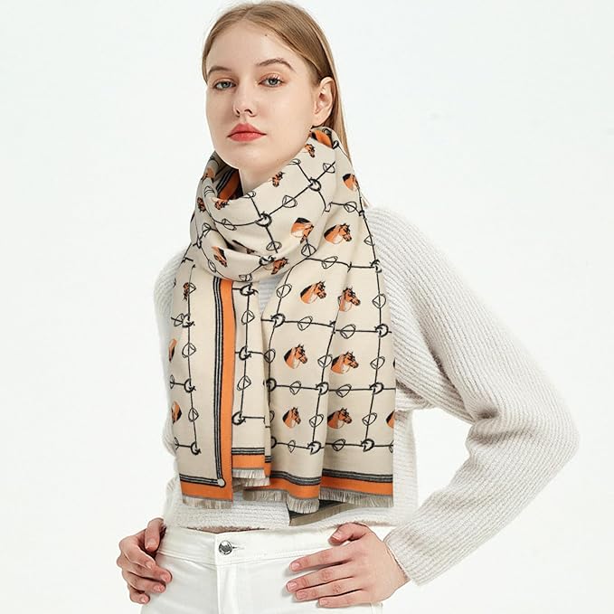 EXTREE Scarfs for Women Pashmina Silky Shawl Wrap for Evening Dressing Blanket Open Front Poncho Cape