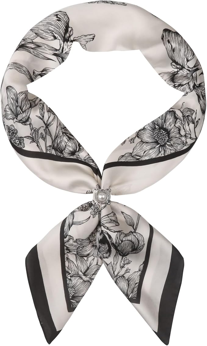 27.5 Inches Satin Bandanas Head Scarf for Women Silk Neck Scarves Accessories for Sleeping Handbags Scarf