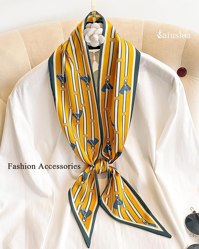Purse Scarf For Handbags Head Scarves For Women's Hair Bags Scarfs Long Skinny Scarves Fashion Silky