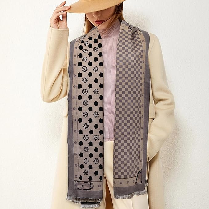 EXTREE Scarfs for Women Pashmina Silky Shawl Wrap for Evening Dressing Blanket Open Front Poncho Cape