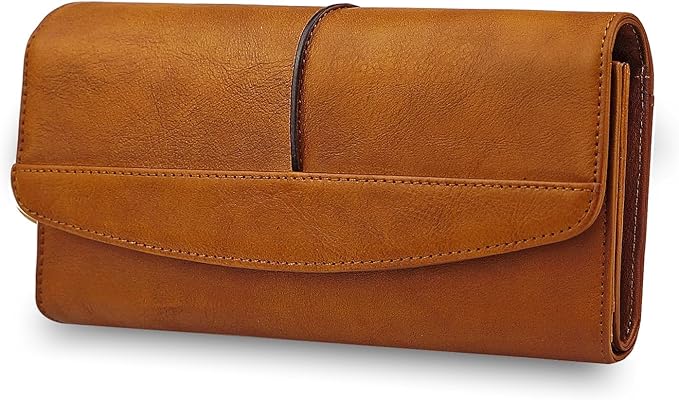 Wallets for Women Large Capacity Leather Clutch Wallet Card Organizer Women's Purse