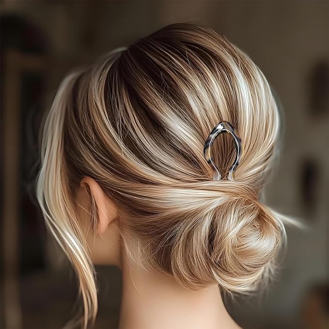 4Pcs Hair Pins for Women - French U Shaped Hair Pins - Elegant Women Hairs Accessories - French Hair Pin for Thick Hair