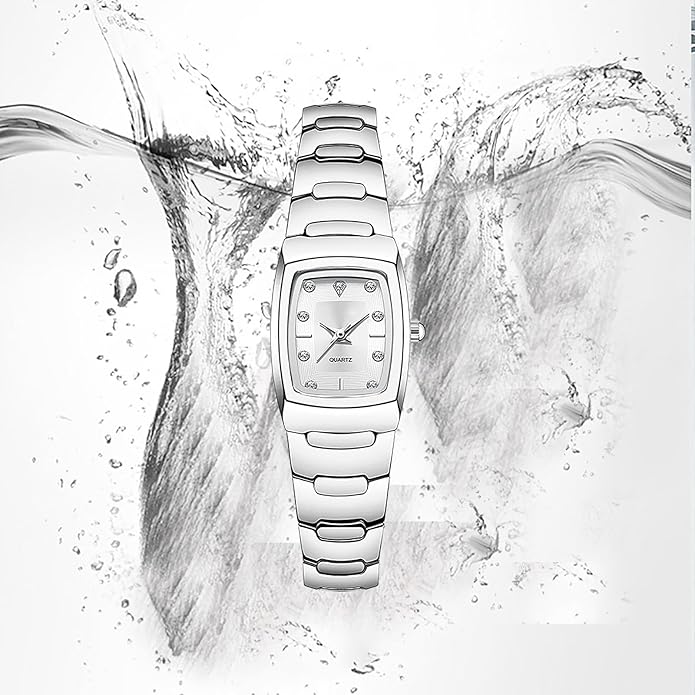 BESTKANG Watches for Women Small Square Face Ladies Watches Waterproof Tungsten Steel Dainty Dress Rectangle Exquisite Female Womens Bracelet Watch