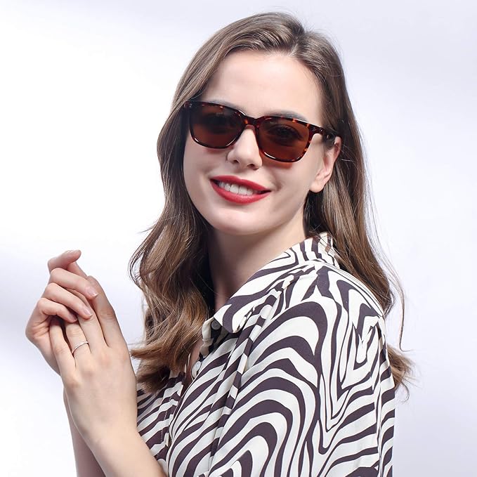 CARFIA Polarized Sunglasses for Women: Acetate, Small/Medium Size, UV400 Anti Glare CA5354