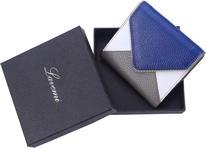 Lavemi Ultra Thin Small Compact Leather Womens Girls Wallets RFID Blocking Credit Card Holder for Women