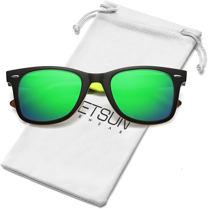 MEETSUN Polarized Sunglasses for Women Men Classic Retro Square Frame Driving Sun Glasses UV Protection