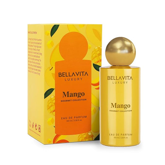 BELLAVITA Gourmet Collection Mango EDP | Fruity, Floral, Woody Long Lasting Fragrance Perfume for Men and Women 100ml