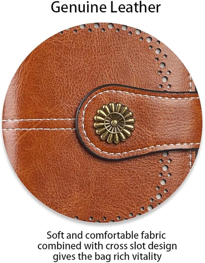 Premium Slim Genuine Leather Bifold Wallet for Women with Advanced RFID Blocking Technology and Zippered Coin Compartment (Brown)