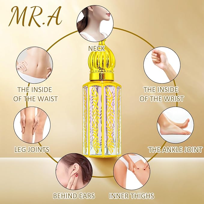 MR.A 3Pack Arabian Perfume for Women, Arabic Long Lasting Roll on Perfume Oil, Luxury Arab Parfume Oil, Soft Parfume Arabe 1.2FL OZ Baby Pink, Pheromones Perfumes for Women