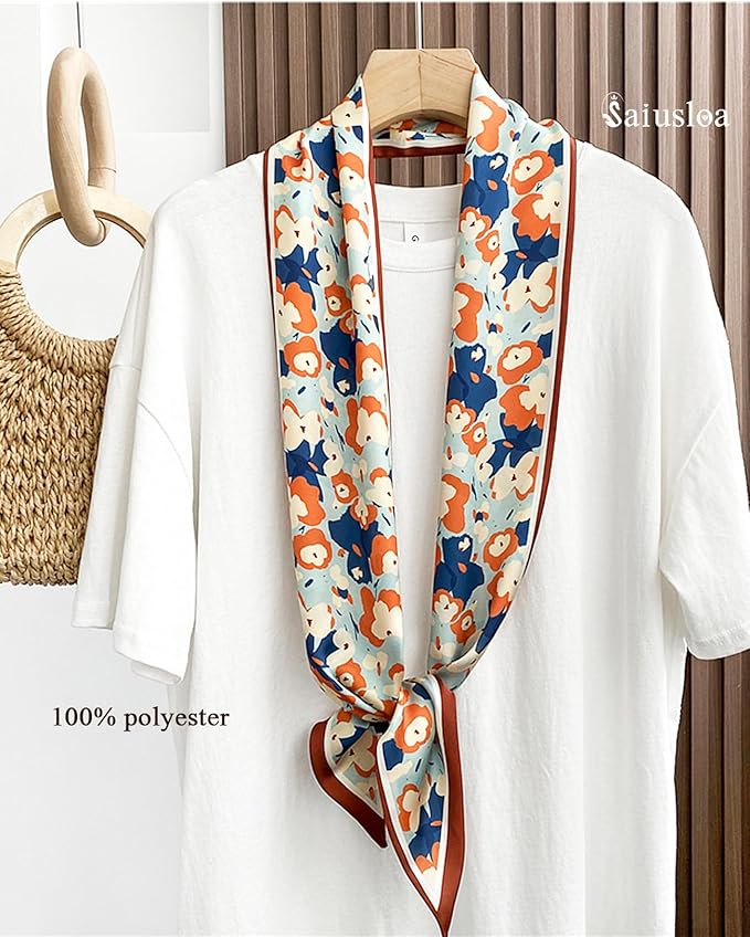 Purse Scarf For Handbags Head Scarves For Women's Hair Bags Scarfs Long Skinny Scarves Fashion Silky