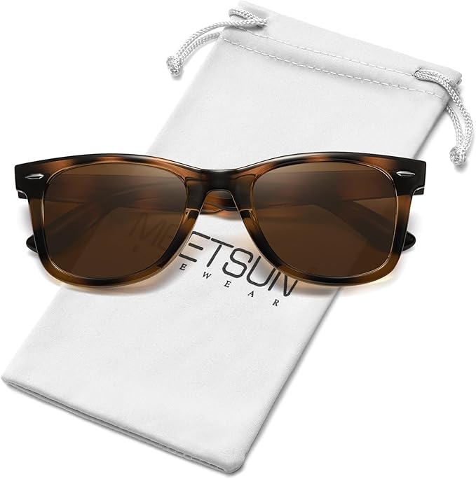 MEETSUN Polarized Sunglasses for Women Men Classic Retro Square Frame Driving Sun Glasses UV Protection